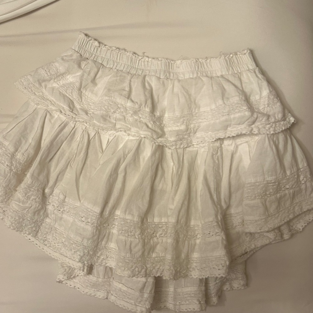 Love shack fancy mini skirt